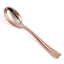 24-Pack Plastic Mini Dessert Spoons Rose Gold - Heavy Duty Disposable Silverware 4"