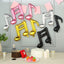 6 Pack Rose Gold Single and Double Music Note Mylar Foil Balloons
