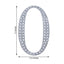 Decorative Rhinestone Number "0" Stickers, Glitter Adhesive Craft Numbers Silver DIY Sparkle Embellishments 6"