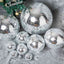 6 Pack 2" Silver Foam Disco Mirror Ball With Hanging Strings, Holiday Christmas Ornaments