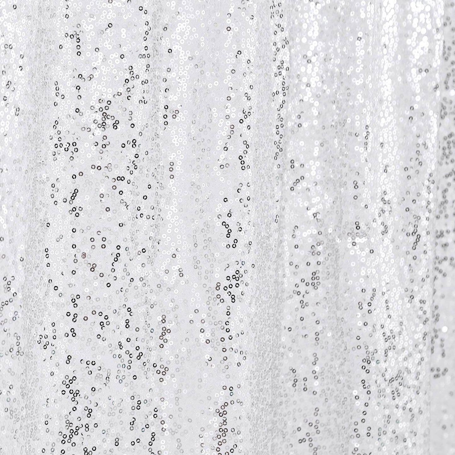 8ftx8ft Silver Sequin Event Curtain Drapes, Backdrop Event Panel