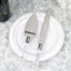 2 Set Knife and Server Stainless Steel with Clear Acrylic Handle - Party Favors with Gift Box 10" & 12"