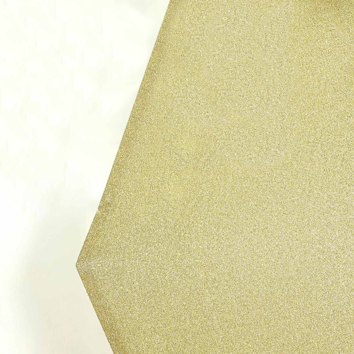 8ftx7ft Champagne Metallic Shimmer Tinsel Spandex Hexagon Wedding Arbor Cover, 2-Sided Backdrop