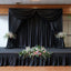 Portable Stage Skirt Black Polyester Platform Skirting Cloth for Events, Performances & Wedding Staging - 24"x20ft