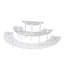 Set of 3 Acrylic Half-Moon Display Riser Stands â€“ 3-Tier Clear Dessert Pedestal for Cakes, Collectibles & Figurines - 7",13",18"