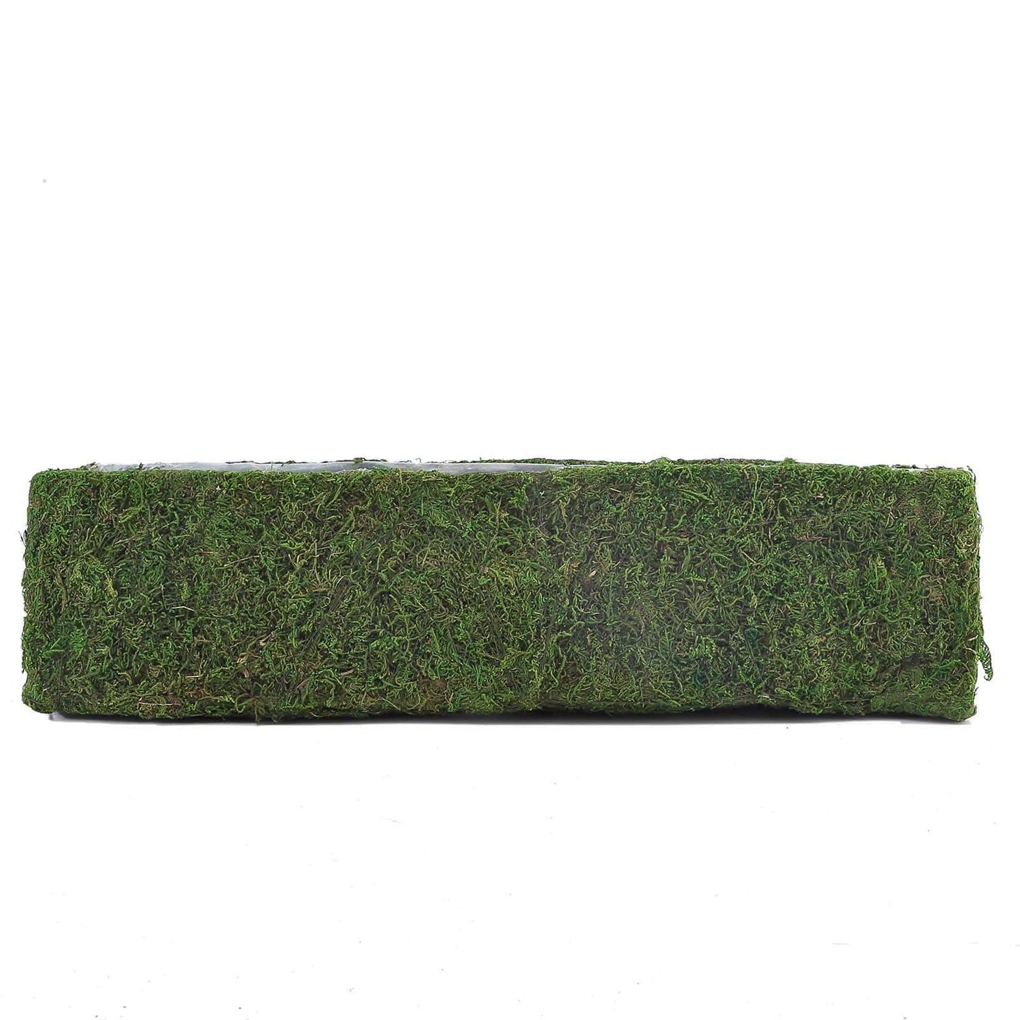 Metal Planter Box Rectangle with Inner Lining Green Preserved Moss - Rustic Flower Basket Decor 23"