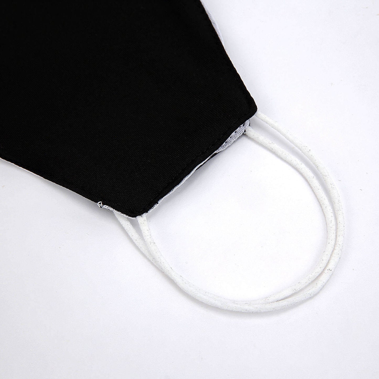 5 Pack 2 Ply Black Ultra Soft 100% Organic Cotton Face Masks, Reusable Fabric Masks With Soft Ear Loops