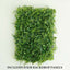 11 Sq ft. Green Boxwood Hedge Locust and Cypress Garden Wall Backdrop Mat - 4 Artificial Panels