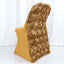 Spandex Chair Cover Gold for Folding Chairs - Durable Stretch Fitted Slipcover with Satin Rosette Design