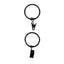 50 Pack Black Metal Openable Curtain Clip Rings, Heavy Duty Rustproof Drapery Backdrop Clip Hangers - 1.5"