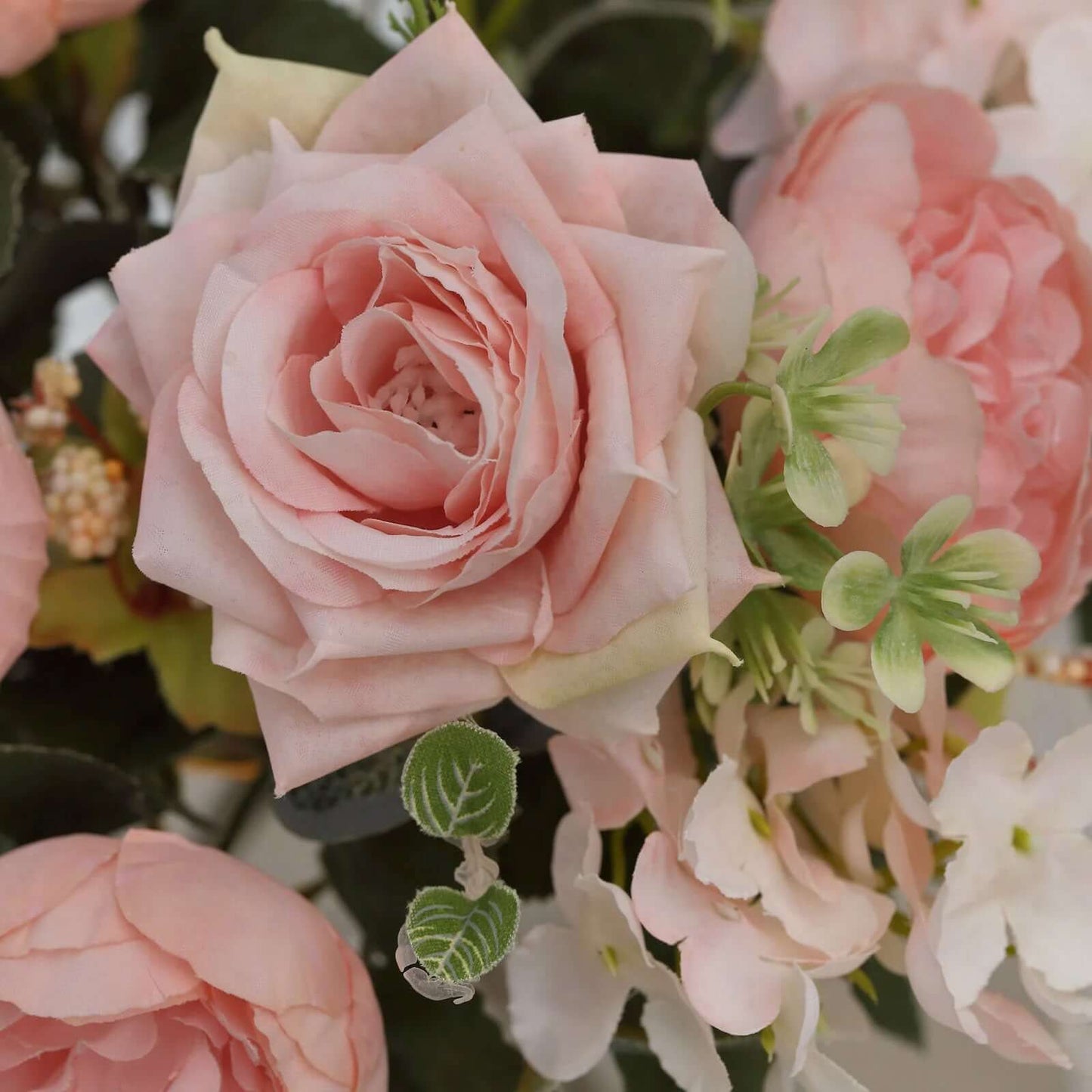 2 Pack Artificial Rose & Peony Floral Arrangements â€“ 12" Blush Silk Bouquets for Weddings & Home DÃ©cor