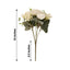 2 Pack Artificial Rose & Peony Floral Arrangements â€“ 12" Ivory Silk Bouquets for Weddings & Home DÃ©cor