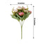 4 Pack 12" Artificial Pink Ranunculus Silk Flower Bridal Bouquets, Faux Buttercup Floral Arrangement