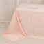 Lamour Satin 90"x132" Rectangle Tablecloth Blush - Soft & Silk-Like Seamless Table Cover