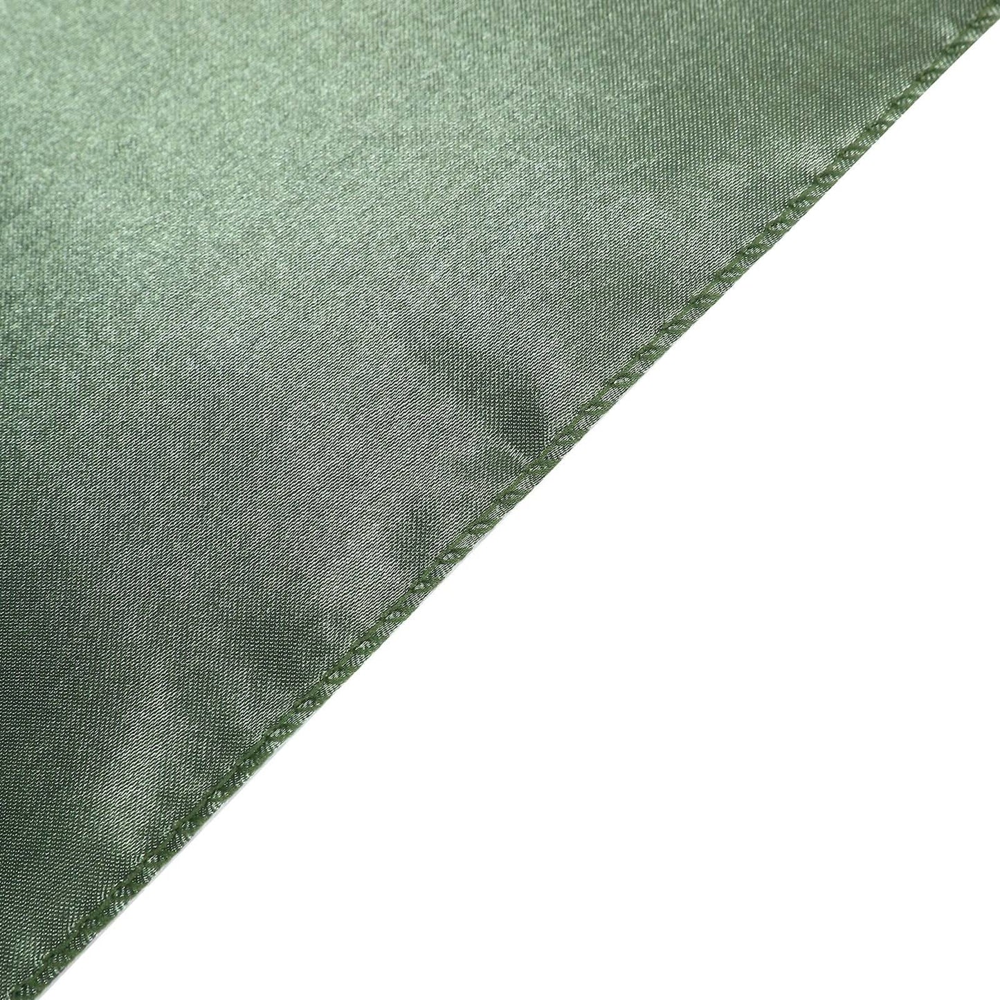 5 Pack Satin Chair Sashes Dusty Sage Green - Durable Chair Bows with Shiny Finish 6"x106"