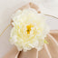 4-Pack Napkin Holders with Silk Peony Flower â€“ Ivory Floral Napkin Rings for Dining Table Settings