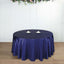 Satin 108" Round Tablecloth Navy Blue - Smooth and Lustrous Table Cover