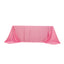 Lamour Satin 90"x132" Rectangle Tablecloth Pink - Soft & Silk-Like Seamless Table Cover