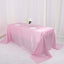 Satin Rectangular 90"x132" Tablecloth Pink - Seamless Table Cover