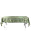 Satin Rectangular 60"x102" Tablecloth Dusty Sage Green - Smooth and Lustrous Table Cover