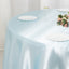 Satin 108" Round Tablecloth Light Blue - Smooth and Lustrous Table Cover