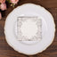 20-Pack Paper Beverage Napkins with Silver Foil Lace Design White - 3 Ply Disposable 18GSM European Style Cocktail Napkins 5"x5"
