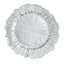 6-Pack Acrylic Plastic Round Charger Plates 13" in Silver with Reef Design, Dinner Charger Tableware