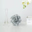 2 Pack 7" Silver Artificial Silk Rose Kissing Ball, Faux Flower Ball