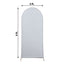 5ft Silver Shimmer Tinsel Spandex Chiara Backdrop Stand Cover For Fitted Round Top Wedding Arch