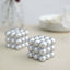 2-Pack Decorative Paraffin Wax Candles Bubble Cube Design Metallic Silver - Unscented Long Burning Pillar Candle Set 2"