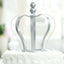 Metal Royal Crown Cake Topper Silver - Sophisticated Wedding Cake Centerpiece Decor for Themed Events 9"