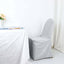 Polyester Slip On Banquet Chair Covers Silver - Stain-Resistant Reusable Durable Fabric