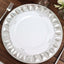 6-Pack Plastic Round Charger Plates 13" in Silver with Bejeweled Rim, Luxe Decorative Dinner Party Charger Tableware