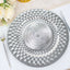 6-Pack Plastic Round Charger Plates 13" in Silver with Diamond Pattern, Sparkling Disposable Dinner Charger Tableware