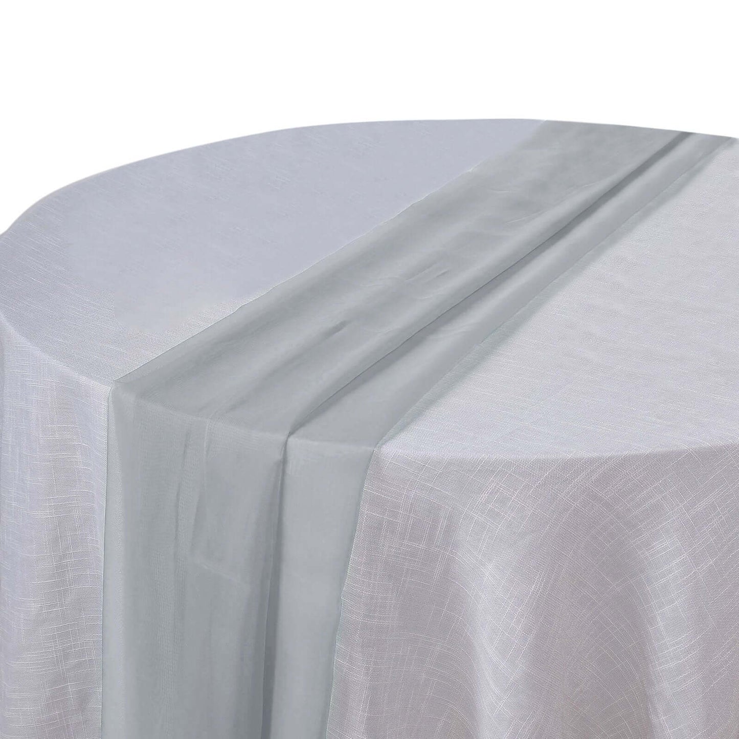 Chiffon 6ft Table Runner Silver - Flowy & Lightweight Table Decor