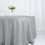 Taffeta 132" Round Tablecloth Silver - Seamless Accordion Crinkle Table Cover