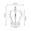 Metal Royal Crown Cake Topper Silver - Sophisticated Wedding Cake Centerpiece Decor for Themed Events 9"