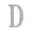 Decorative Rhinestone Alphabet "D" Letter Stickers, Glitter Adhesive Craft Letters Silver DIY Sparkle Embellishments 4"