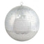 16" Large Silver Foam Disco Mirror Ball With Hanging Swivel Ring, Holiday Party Decor