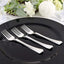 25-Pack Plastic Forks Silver Heavy Duty with Fluted Handles - Durable Disposable Tableware 7"