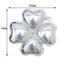 10 Pack 15" Shiny Silver Four Leaf Clover Shaped Mylar Foil Balloons