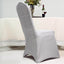 Spandex Chair Cover with Metallic Shimmer Tinsel Back for Banquet Chairs Silver - Fitted Slipcover