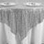 Sequin 90"x90" Table Overlay Square Tablecloth Silver - Sparkly Table Cover