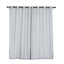 2 Pack Handmade Silver Faux Linen Curtains 52"x96", Curtain Panels With Chrome Grommets