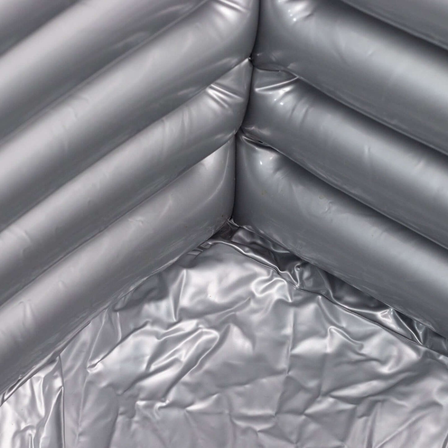 Silver Inflatable Ice Beverage Cooler with 80's Boom Box Design - Party Drink Container for Pool Events 24"x12"