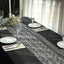 Mesh 12"x108" Table Runner Silver - Sequin Schiffli Lace Design for Stylish Celebrations