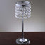 Crystal Beaded Chandelier Metal Candle Holder Silver - Sophisticated Pillar Tealight Stand 12"