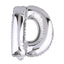 35inch Metallic Silver Mylar Foil Helium/Air Number and Letter Balloons