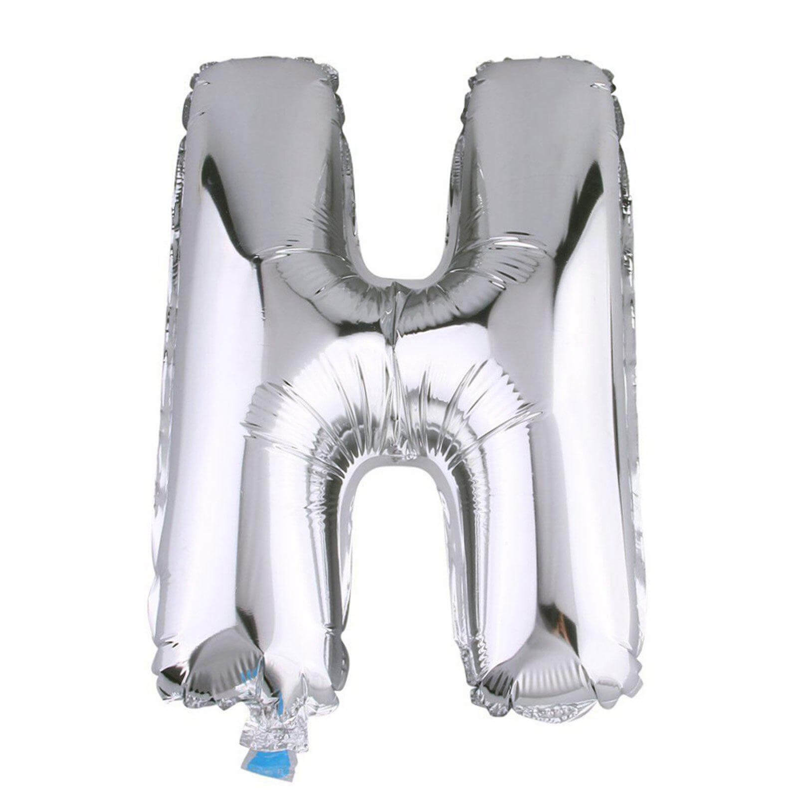 35inch Metallic Silver Mylar Foil Helium/Air Number and Letter Balloons