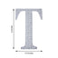 Decorative Rhinestone Alphabet "T" Letter Stickers, Glitter Adhesive Craft Letters Silver DIY Sparkle Embellishments 6"